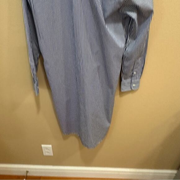 NWT Polo Ralph Lauren Blue White Striped Cotton Long Sleeve Mini Dress 6 - Picture 8 of 14